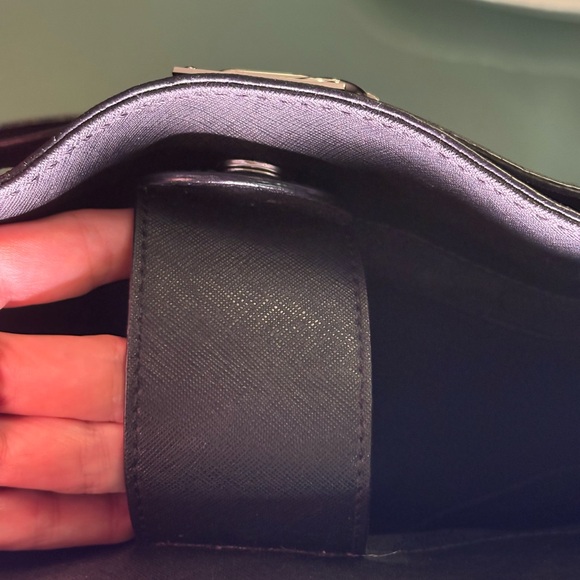 Michael Kors Black Hamilton Satchel with Silver Accents - Picture 6 of 11